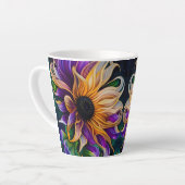 Tasse Latte Tournesol violet et or (Angle gauche)