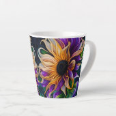 Tasse Latte Tournesol violet et or (Angle droit)