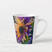 Tasse Latte Tournesol violet et or (Droite)