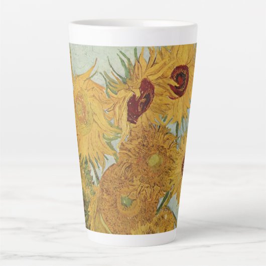 Tasse Latte Tournesols (en bleu)-Vincent van Gogh (Devant)