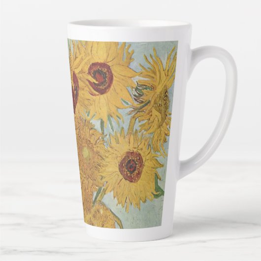 Tasse Latte Tournesols (en bleu)-Vincent van Gogh (Droite)