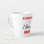 Tasse Latte Tous les jours je t'aime plus Noir (Angle gauche)