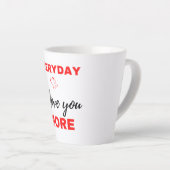 Tasse Latte Tous les jours je t'aime plus Noir (Angle droit)
