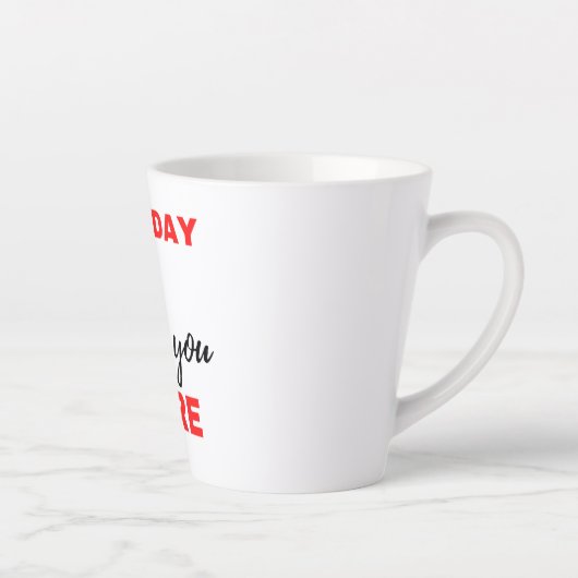 Tasse Latte Tous les jours je t'aime plus Noir (Droite)