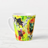 Tasse Latte Tout Vert, Rouge Boug Bouché (Angle gauche)