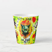 Tasse Latte Tout Vert, Rouge Boug Bouché (Devant)