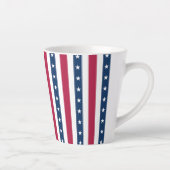 Tasse Latte Traces verticales avec étoiles Patriotique (Droite)