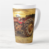 Tasse Latte Traceur de la ferme rouge (Angle droit)