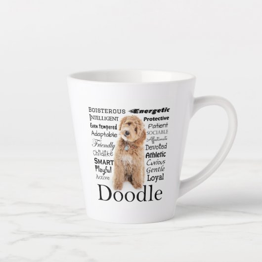 Tasse Latte Traits de chiens (Droite)