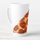 Tasse Latte Tranche de pizza pepperoni classique de SlipperyJo (Angle gauche)