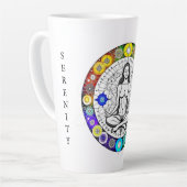Tasse Latte Tranquillité et sérénité Méditation pacifique (Angle gauche)