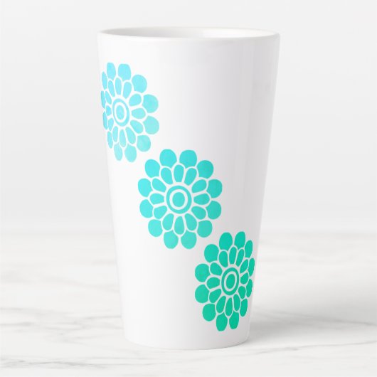 Tasse Latte Tranquillité turquoise (Devant)