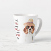 Tasse Latte Travailler dur pour mon Beagle (Angle droit)