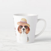 Tasse Latte Travailler dur pour mon Beagle (Droite)