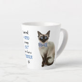 Tasse Latte Travailler dur pour mon chat siamois (Angle droit)