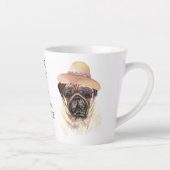 Tasse Latte Travailler dur pour mon chien Carlin (Droite)