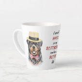 Tasse Latte Travailler dur pour My Rottweiler (Angle gauche)