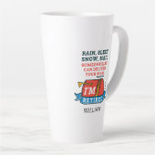 Tasse Latte Travailleur postal à la retraite Cadeau personnali (Angle droit)