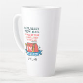 Tasse Latte Travailleur postal à la retraite Cadeau personnali (Angle gauche)