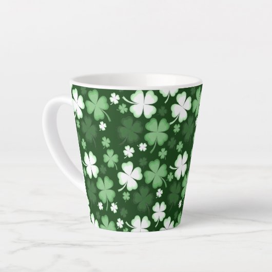 Tasse Latte Trèfle vert, jour de la Saint-Patrick (Angle gauche)