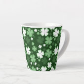 Tasse Latte Trèfle vert, jour de la Saint-Patrick (Angle droit)