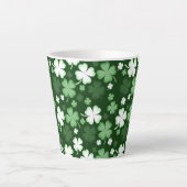Tasse Latte Trèfle vert, jour de la Saint-Patrick (Devant)