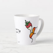 Tasse Latte tremper la bouleS ! ! ! Fraise et chocolat (Angle droit)