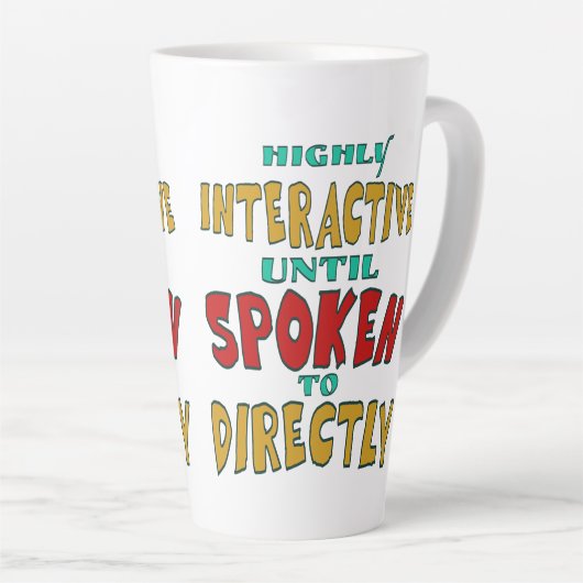 Tasse Latte Très interactif jusqu'à être directement interpell (Angle droit)