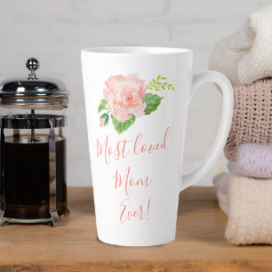 Tasse Latte Très jolie Rose pour la Maman la plus aimée