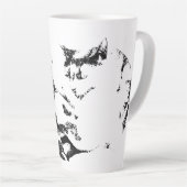 Tasse Latte Trêve d'automne au coeur (Angle droit)