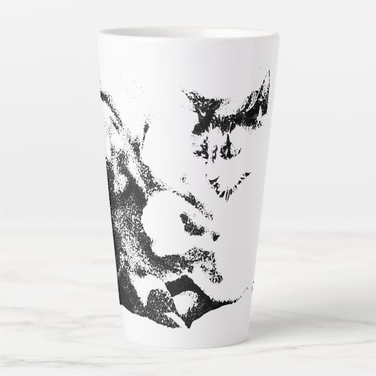 Tasse Latte Trêve d'automne au coeur (Devant)