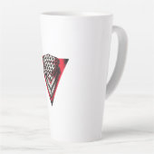 Tasse Latte Triangle rouge inversé keffiyeh (Angle droit)