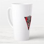 Tasse Latte Triangle rouge inversé keffiyeh (Angle gauche)