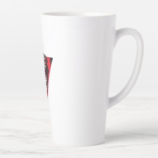 Tasse Latte Triangle rouge inversé keffiyeh (Droite)