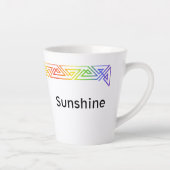 Tasse Latte Triangles Arc-en-ciel moderne en latte personnalis (Droite)