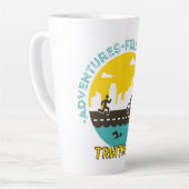 Tasse Latte Triathlon. L'aventure remplit votre âme (Angle gauche)