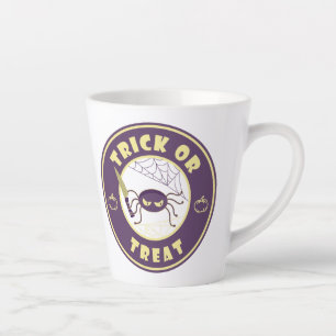Tasse Latte Trick ou traiter l'araignée halloween style Starbu