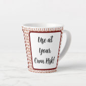 Tasse Latte Tricot humoristique (Angle droit)