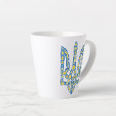 Tasse Latte trident de l'emblème national ukrainien tryzub eth (Angle droit)