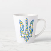 Tasse Latte trident de l'emblème national ukrainien tryzub eth (Droite)