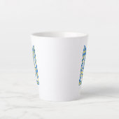 Tasse Latte trident de l'emblème national ukrainien tryzub eth (Devant)