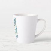 Tasse Latte trident de l'emblème national ukrainien tryzub eth (Droite)
