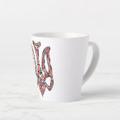 Tasse Latte Trident de l'emblème national ukrainien tryzub sty (Angle droit)