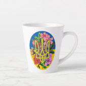 Tasse Latte Trident ukrainien et drapeau de l'Ukraine avec des (Droite)