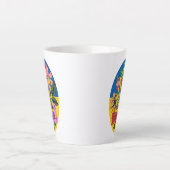 Tasse Latte Trident ukrainien et drapeau de l'Ukraine avec des (Devant)