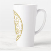 Tasse Latte Trio de chiens celtiques en or  (Droite)