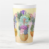 Tasse Latte Trio Succulent sur la tétine jaune  (Devant)