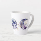 Tasse Latte Triple lune violet et or (Angle droit)