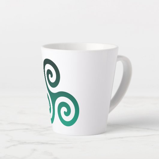 Tasse Latte Triskele vert (Angle droit)