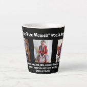Tasse Latte Trois femmes sages et humoristiques à Noël (Devant)